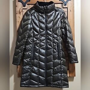 Andrew Marc Grey Packable Lightweight Down Fill Puffy Coat Size S